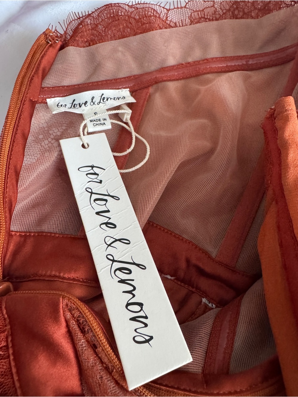 For Love & Lemons Rust Red Strapless Gown X REVOLVE BUSTIER GOWN - Picture 4 of 4